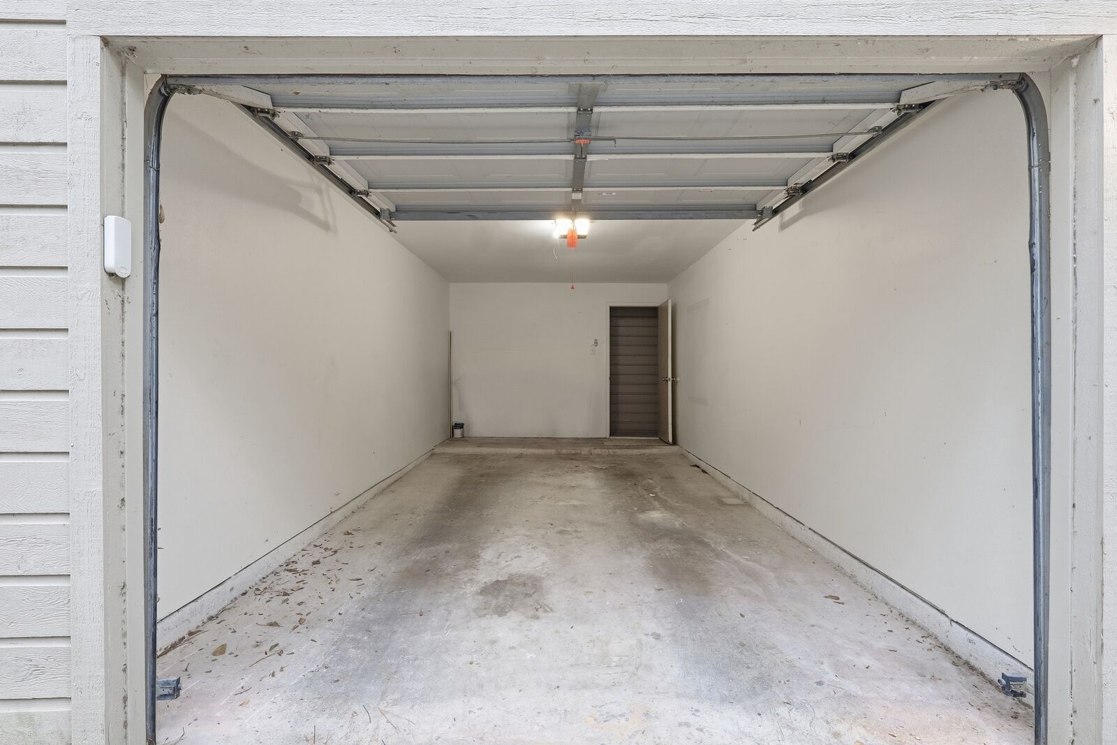 One-car garage with storage space